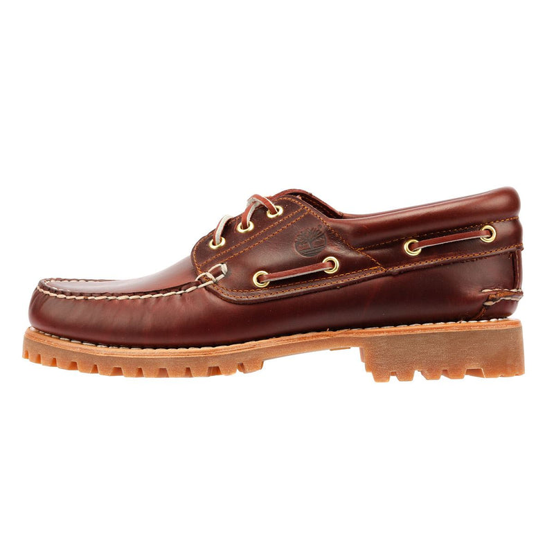 Timberland Authentic 3 Eye Classic Lug Leather Men's Burgundy Boat Shoes