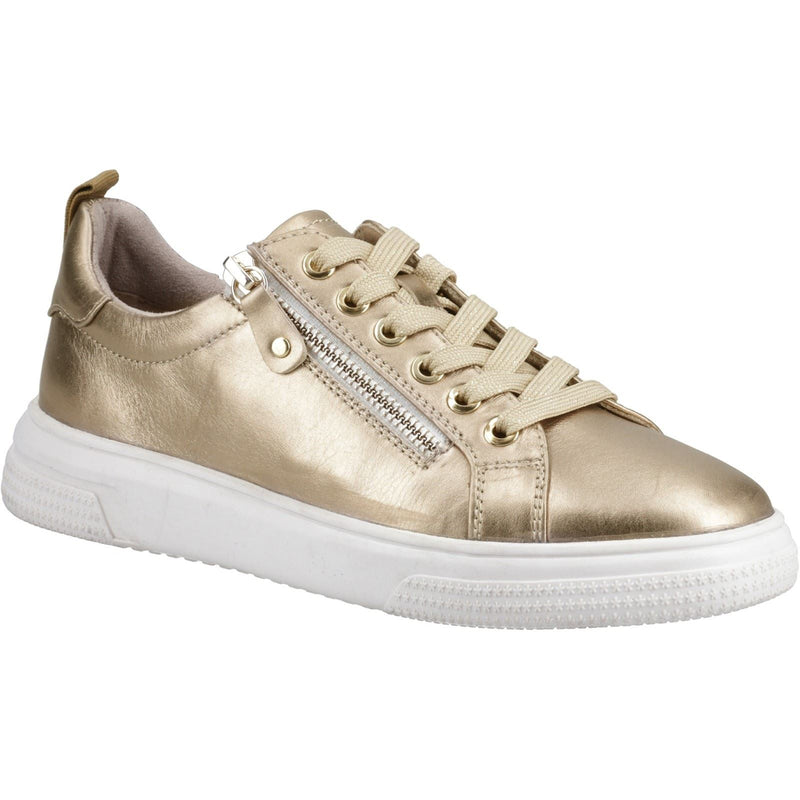 Hush Puppies Martha Leather Women's Gold Sneakers