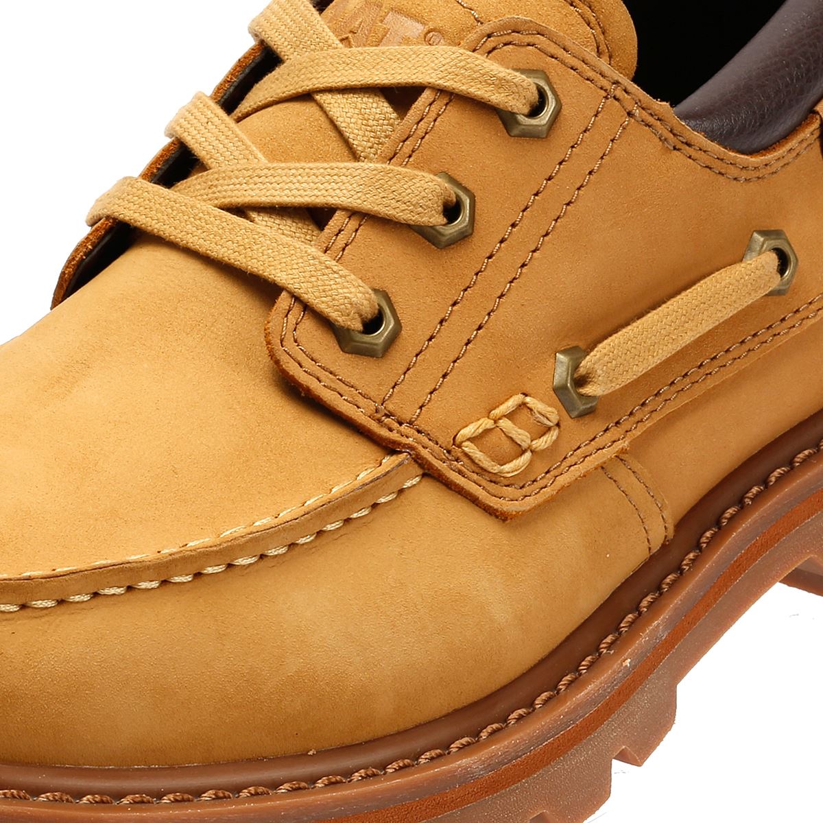 Caterpillar Colorado Boat Lo Leather Men's Honey Buckskin Lace-Up Shoes