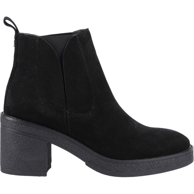 Hush Puppies Felicia Suede Women's Black Heeled Chelsea Boots