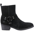 Hush Puppies Iria Suede Women's Black Heeled Ankle Boots