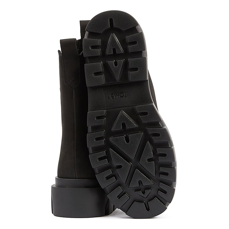 TOMS Rowan Leather Women's Black Boots