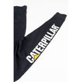 Caterpillar Trademark Banner Long Sleeve Cotton Men's Black T-Shirt