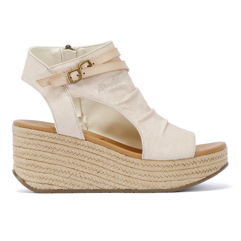 Blowfish Malibu Lacey Women's Bone Denim Sandals