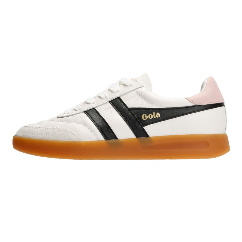 Gola Stadia Leather Women's White/Black/Chalk Pink Sneakers