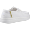 HEYDUDE Wendy Rise Perf Canvas Synthetic Blend Women's White Moccasins Shoes