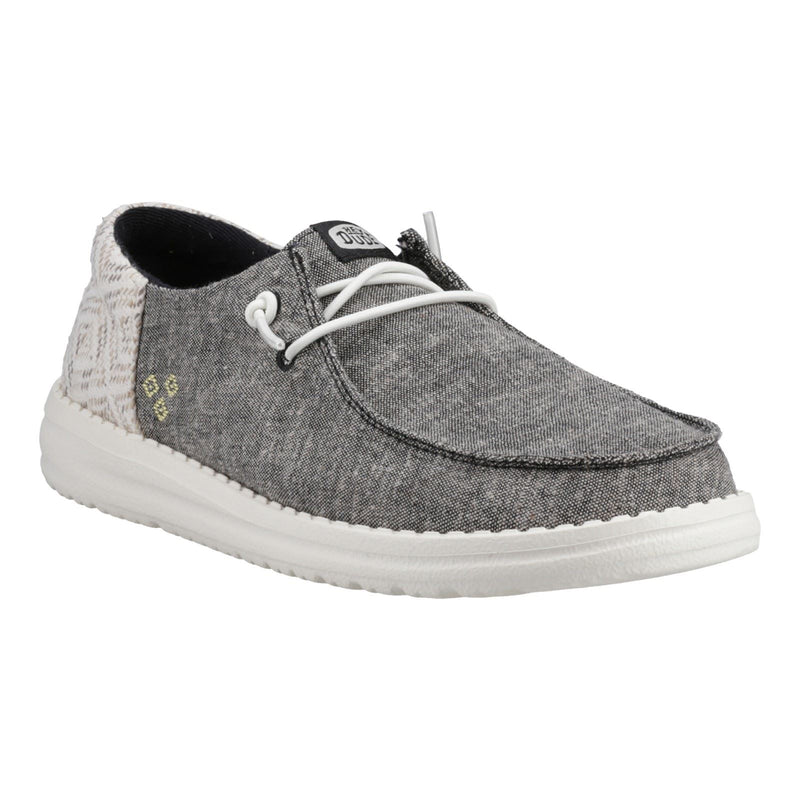 HEYDUDE Wendy Funk Surf Baja Cotton Blend Women's Black/Multi Moccasins Shoes