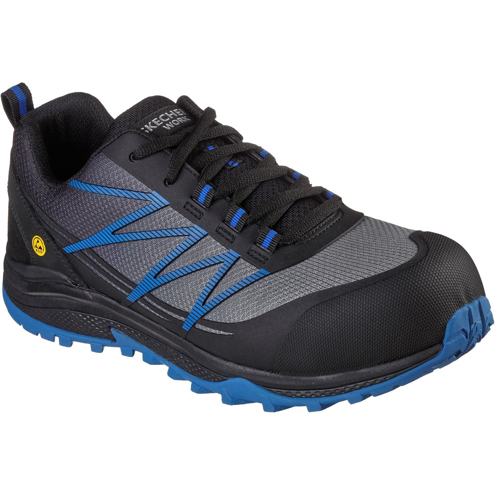 Skechers Workwear Puxal Textile Men's Black/Blue Safety Sneakers