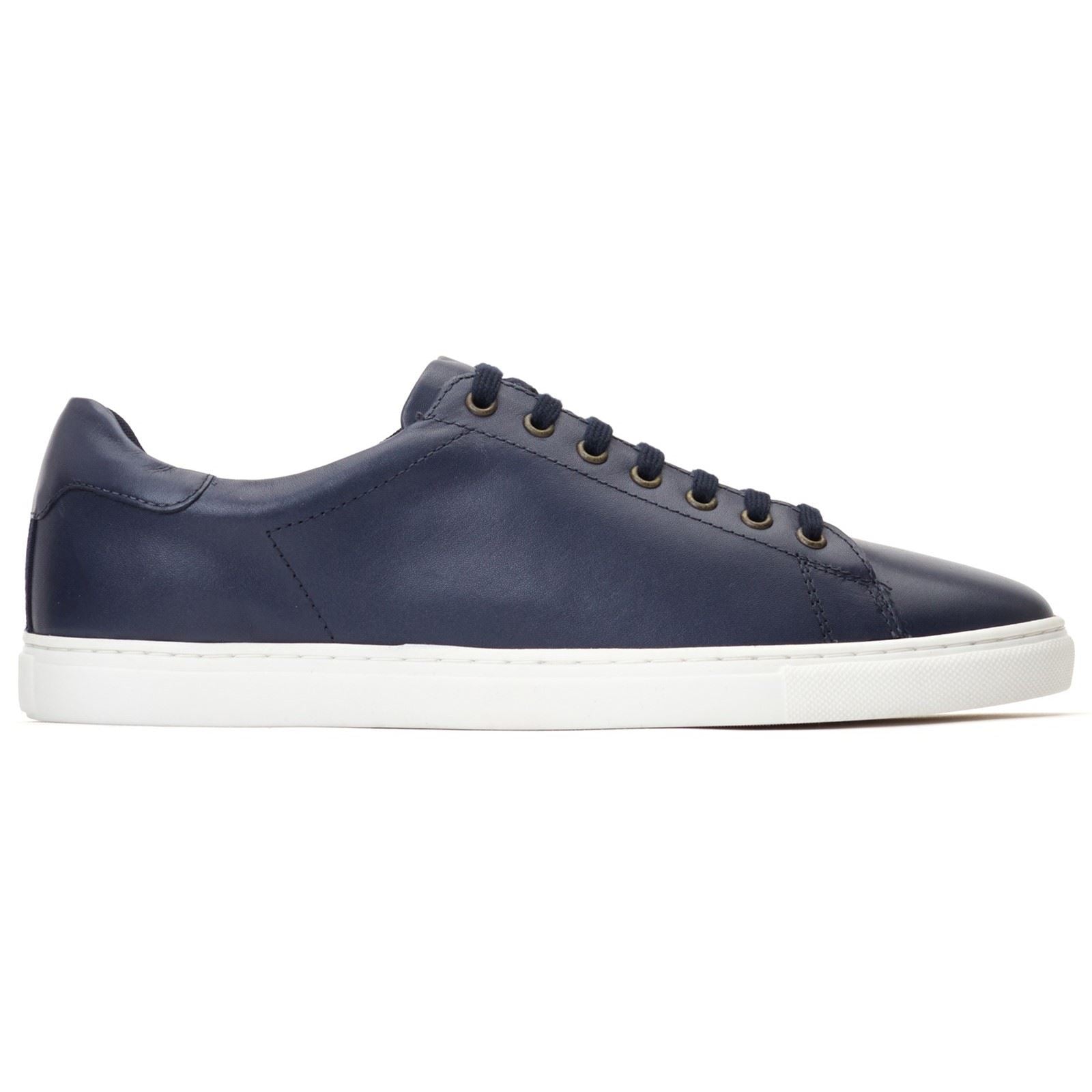Base London Tucker Leather Men's Navy Sneakers