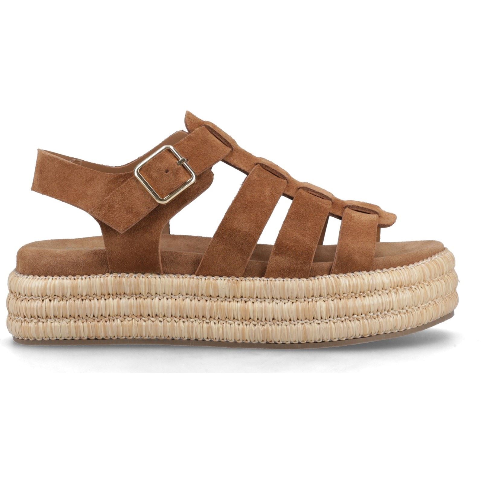 Hush Puppies Rosetta Gladiator Leather Women's Tan Sandals