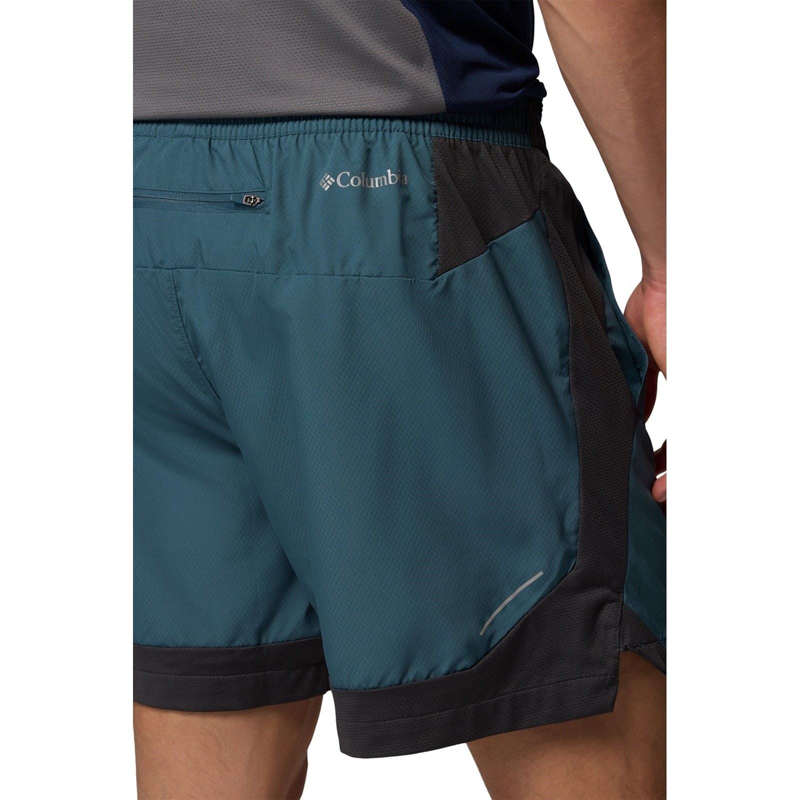 Columbia Three Pitch Polyester Men's Blue Activewear Shorts