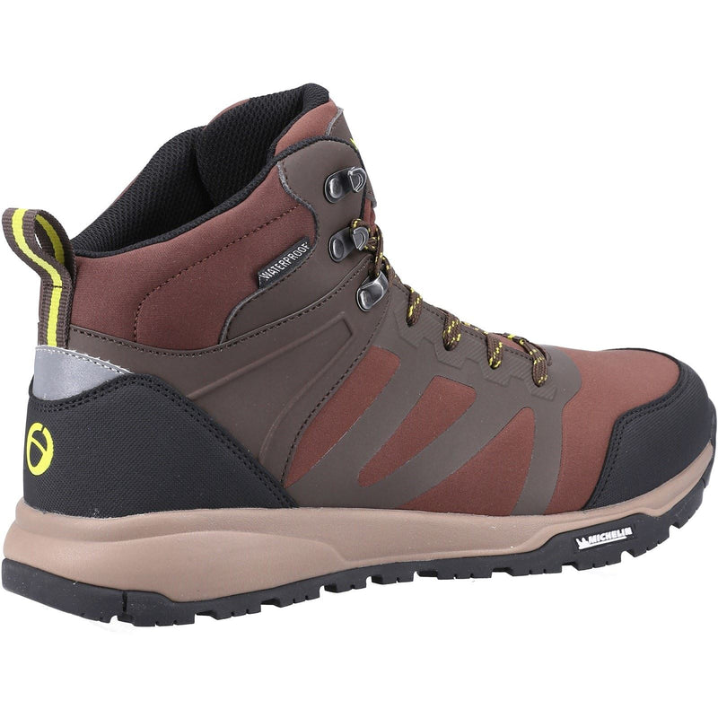 Cotswold Kingham Mid Recycled Plastic+Synthetic Pu Men's Brown Hiking Boots