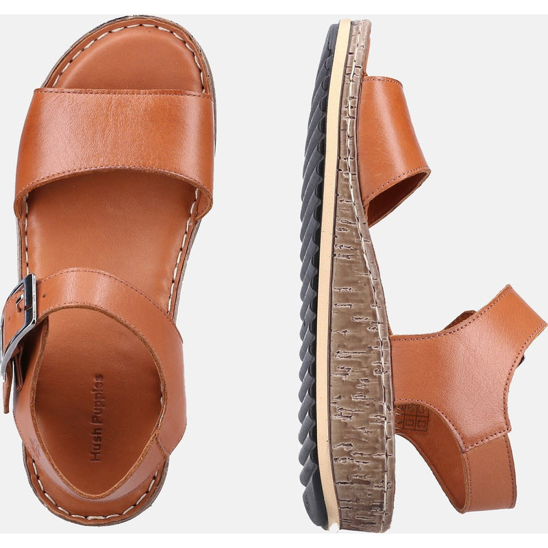 Hush Puppies Ellie Leather Women's Tan Sandals