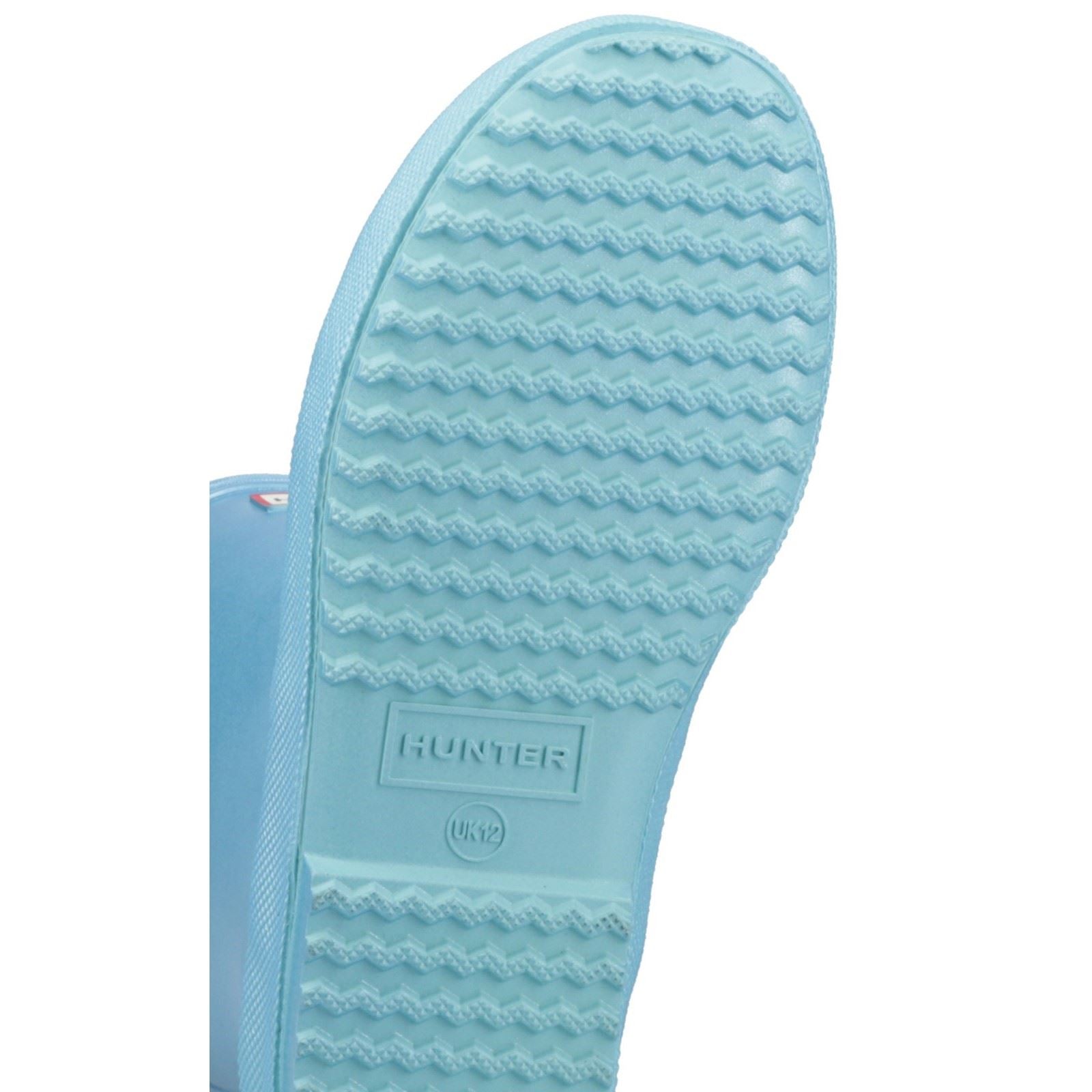 Hunter First Nebula Rubber Pool Blue Wellington Boots