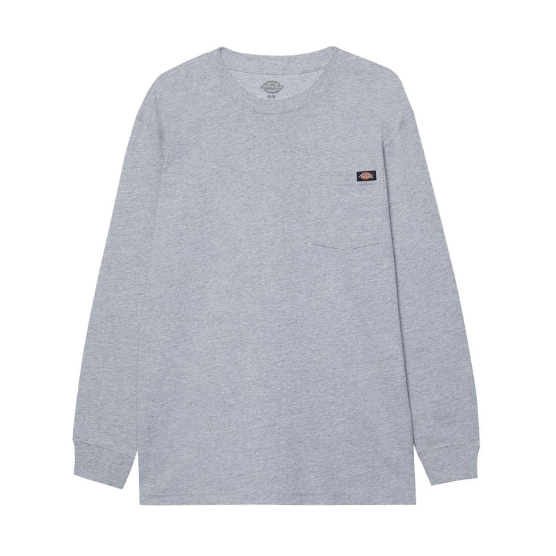 Dickies Pocket Tee Long Sleeve Cotton Men's Grey T-Shirt