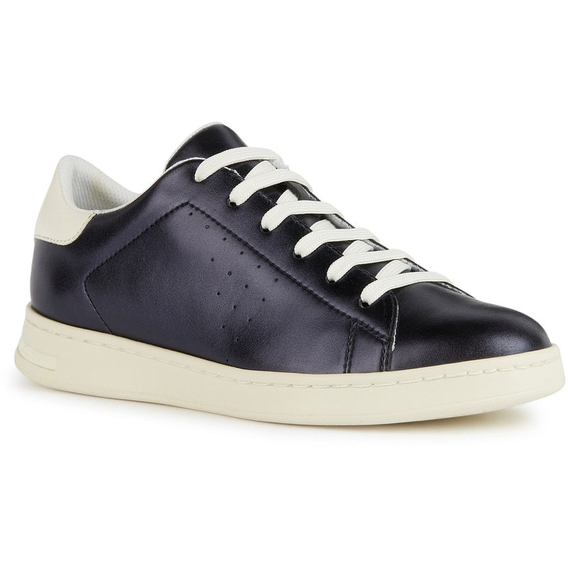 Geox D Jaysen B Leather Women's Dark Jeans/Optic White Sneakers