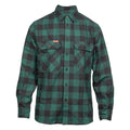 Hard Yakka Long Sleeve Check Flannel Cotton Men's Green Casual Shirt