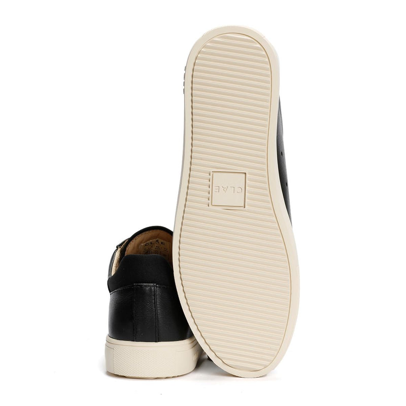 Clae Bradley Milled Leather Men's Black Sneakers