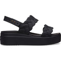 Crocs Brooklyn Woven Synthetic Women's Black/Black Sandals