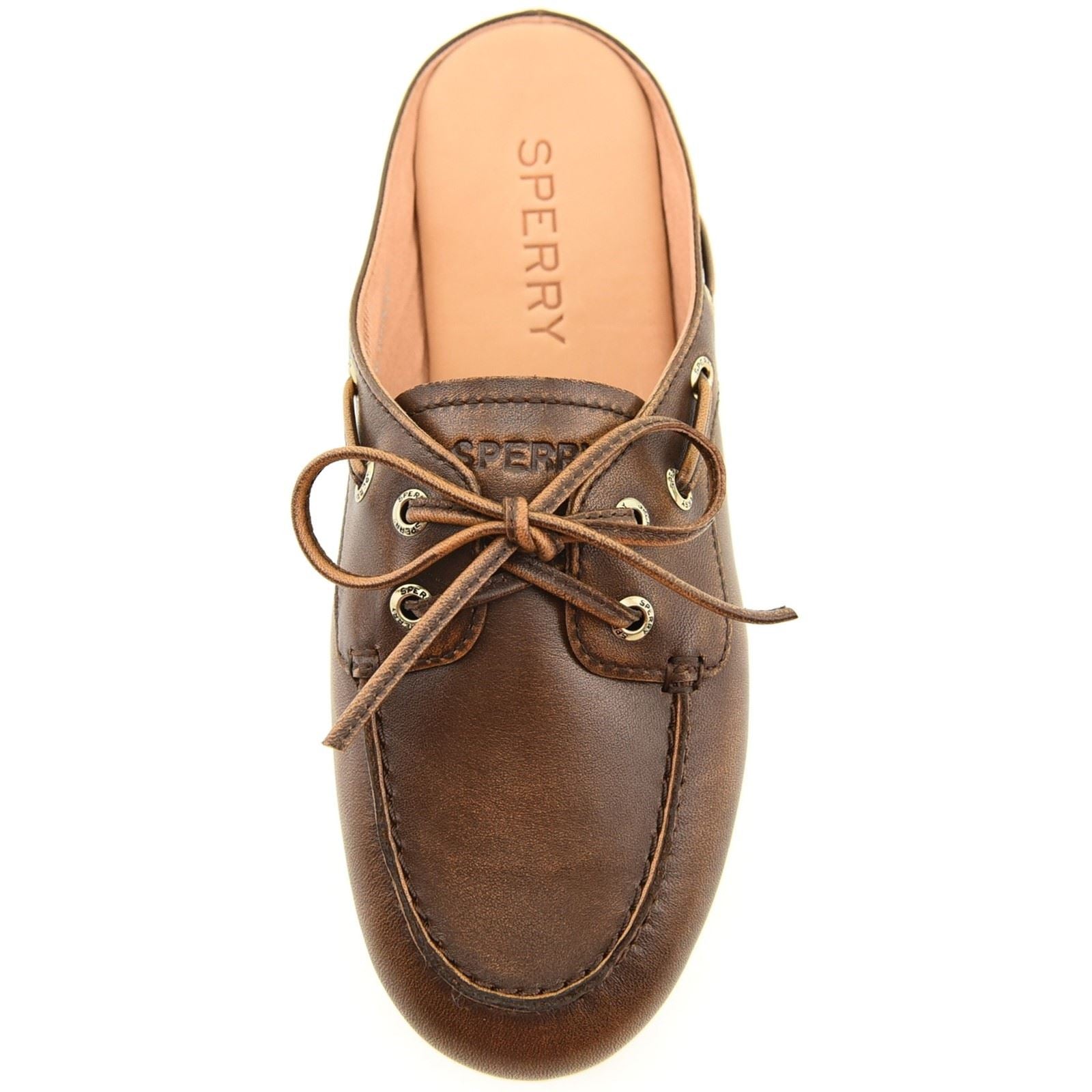 Sperry Slim Leather Women's Brown Mules