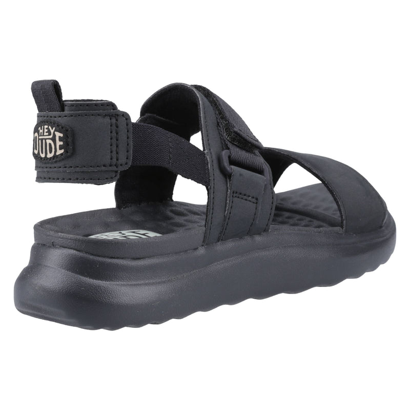 HEYDUDE Collins Mono Sport Textile Women's Black Sandals