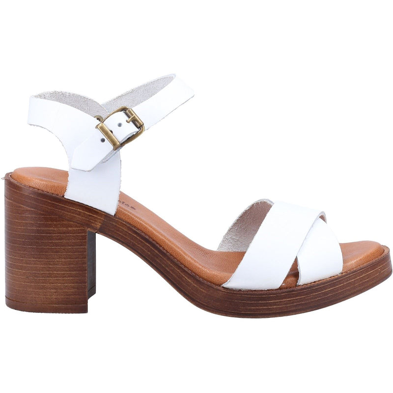 Hush Puppies Georgia Leather Women's White Sandals