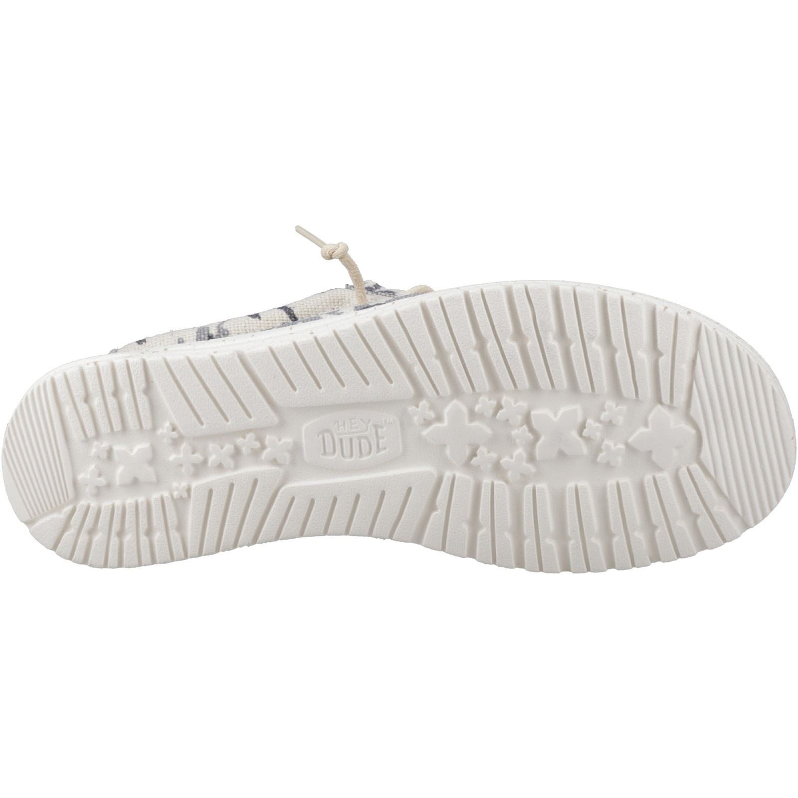 HEYDUDE Wally Palm Jute Jute Men's Egret/Cloud Blue Moccasins Shoes