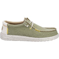 HEYDUDE Wally Coastline Canvas Men's Olive Boat Shoes