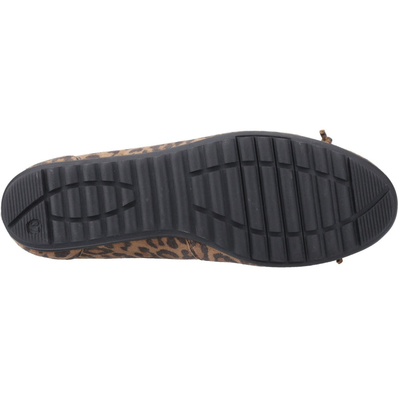 Hush Puppies Lucille Leather Women's Leopard Flats