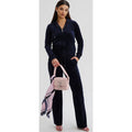 Juicy Couture Robertson Classic Jacket Polyester Women's Blue Hooded Sweatshirt