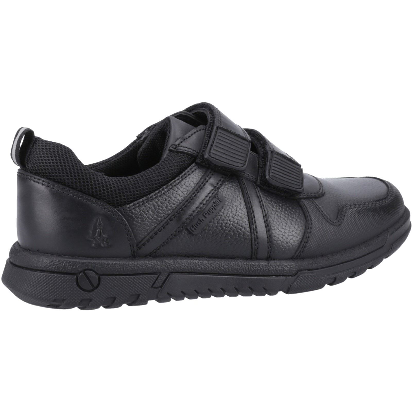 Hush Puppies Spencer Senior Leather Boys's Black Shoes