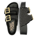 Desert Fleur Super Crochet Women's Black Sandals