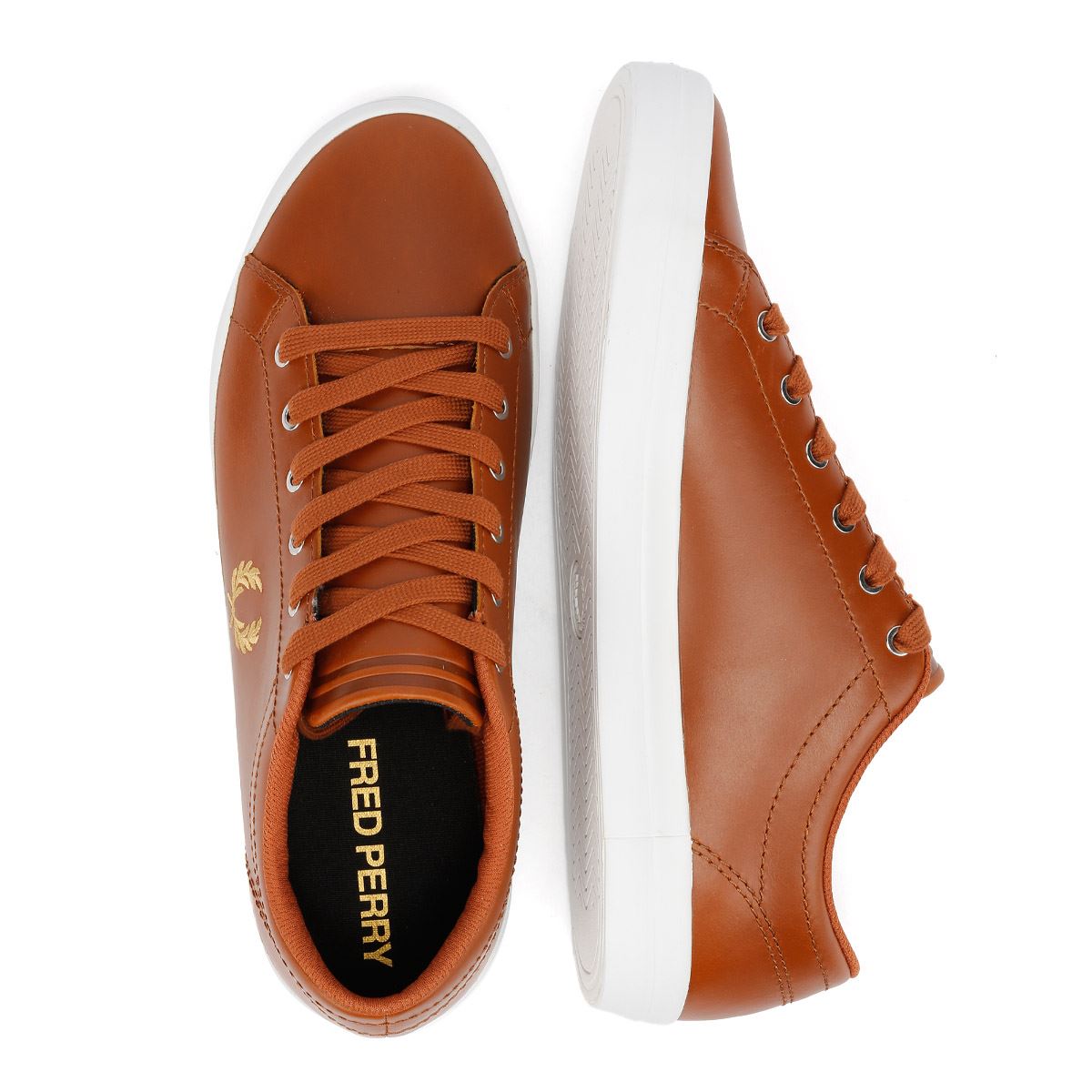 Fred Perry Baseline Leather Men's Tan/Champagne Sneakers