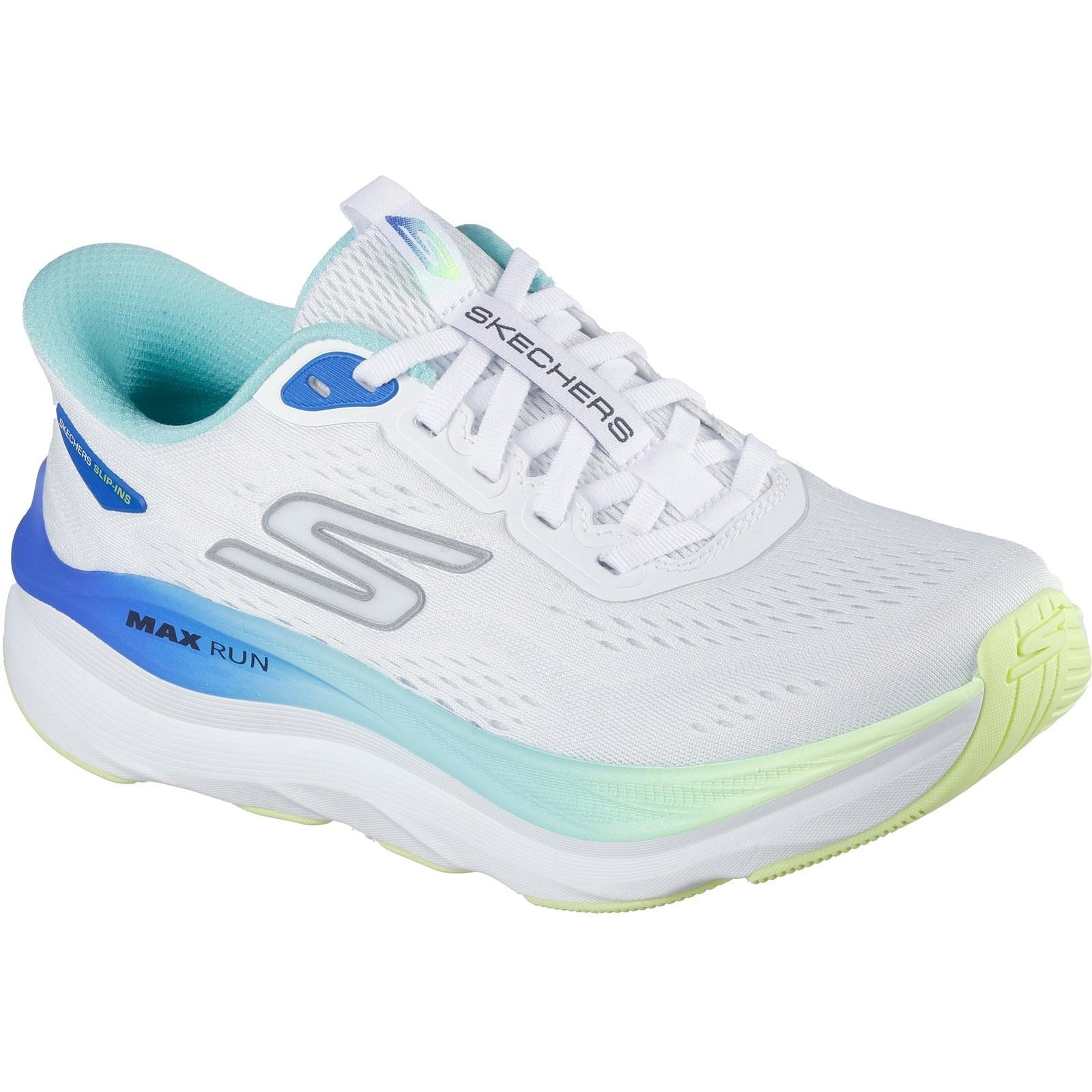 Skechers Performance Max Cushioning Max Run Textile Women's White/Multi Trainers