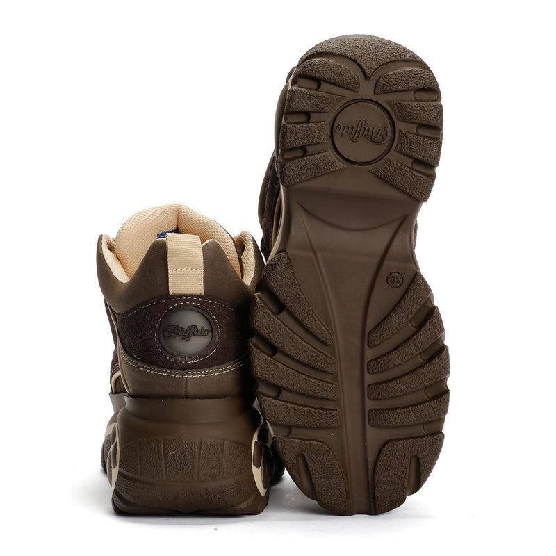 Buffalo 1339-14 Leather Women's Brown/Beige Sneakers