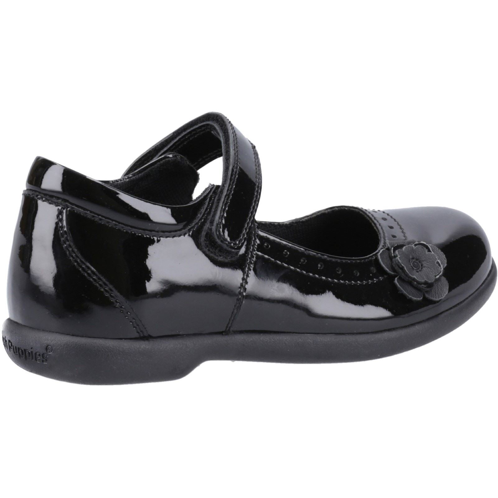 Hush Puppies Bethany Patent Junior Leather Girls's Black Shoes