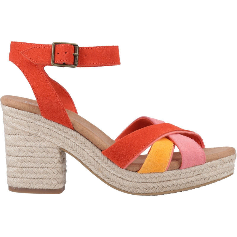 TOMS Majorca Strappy Leather Women's Flame Sandals