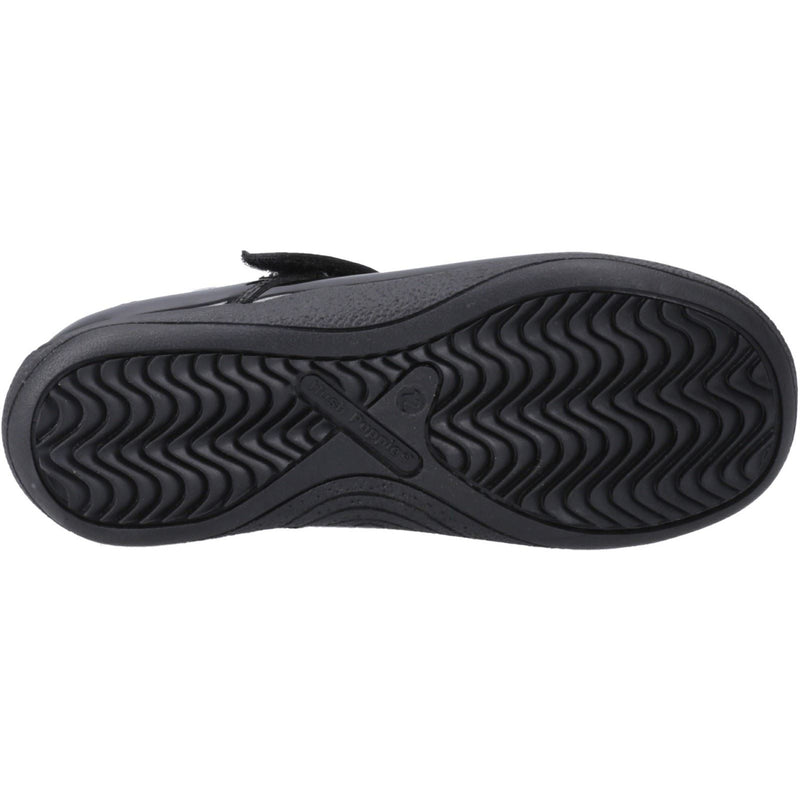 Hush Puppies Caitlin T-Bar Leather Girls's Black Shoes