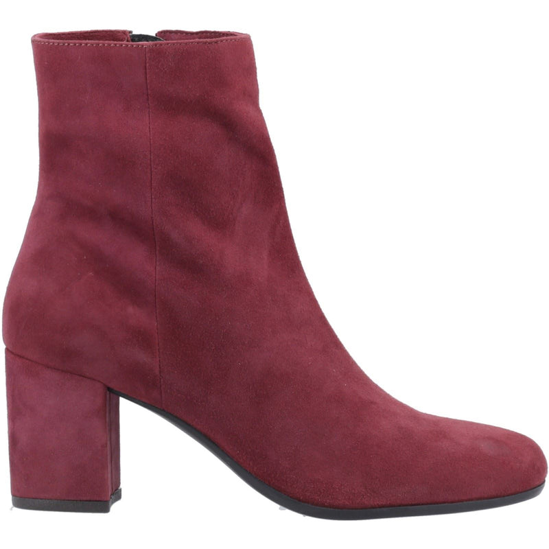 Hush Puppies Octavia Suede Women's Bordeaux Heeled Ankle Boots