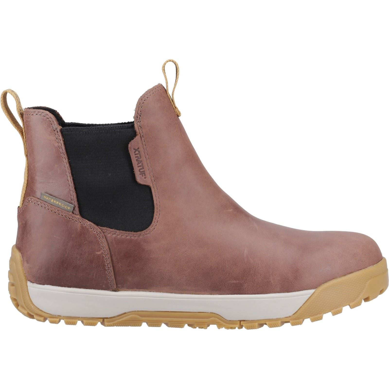 Xtratuf Ankle Deck Boot Leather Men's Brown Wellington Boots
