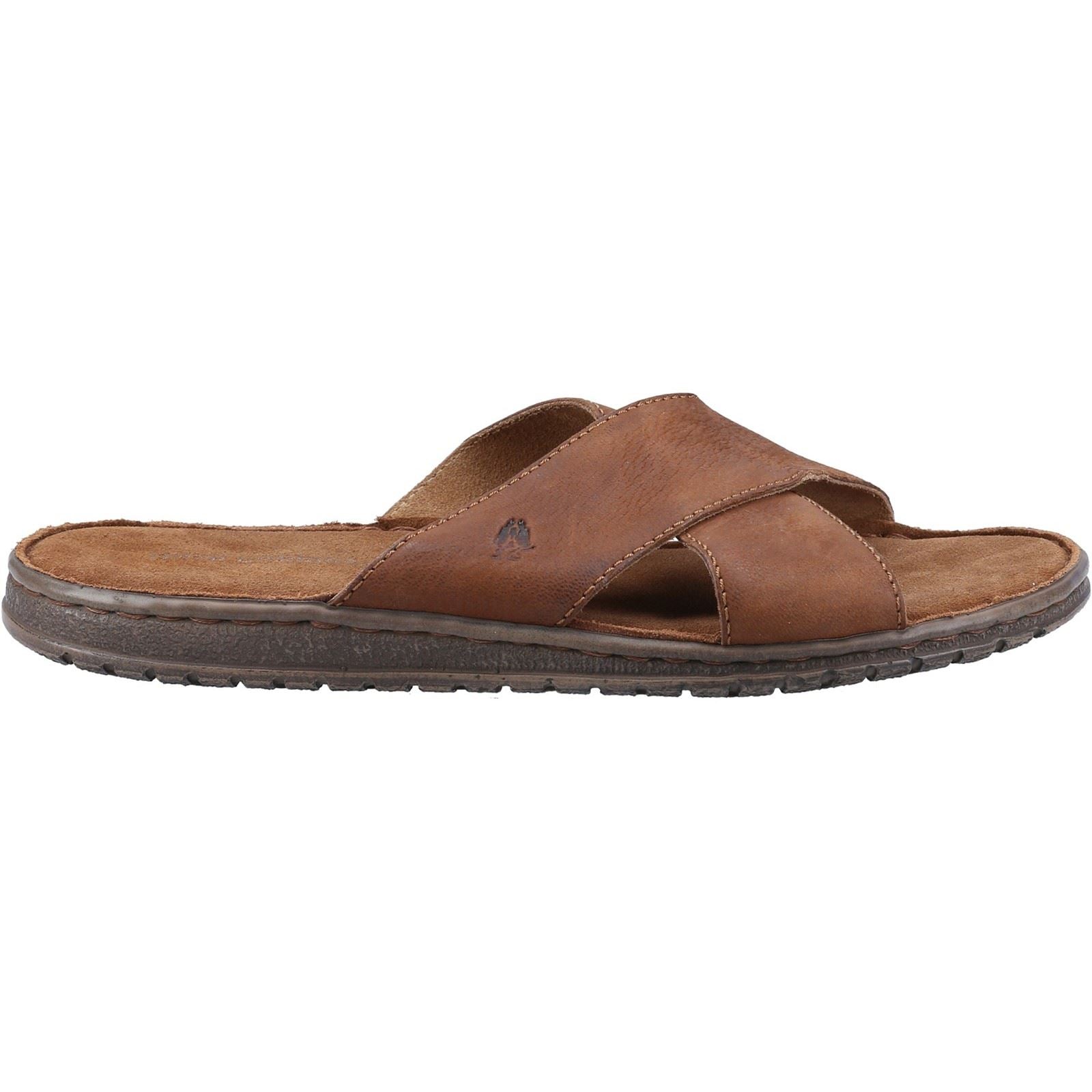 Hush Puppies Nile Cross Over Leather Men's Brown Sandals