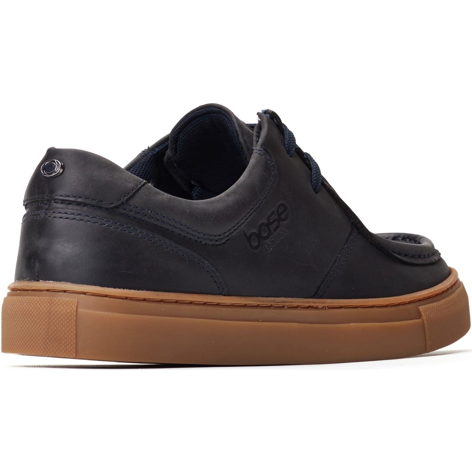Base London Dalston Leather Men's Navy Moccasins Shoes