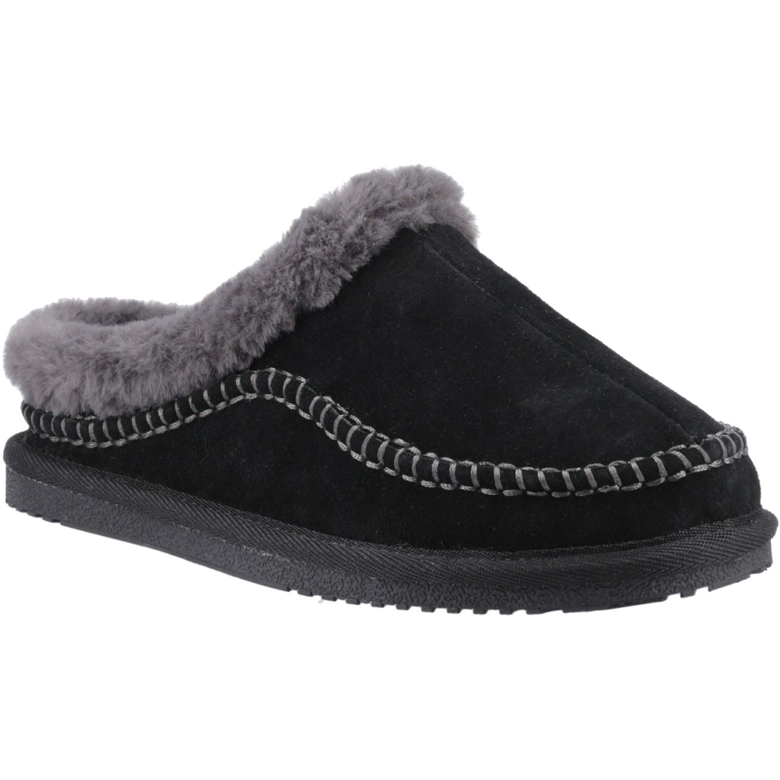 Hush Puppies Anika Suede Women's Black Slippers