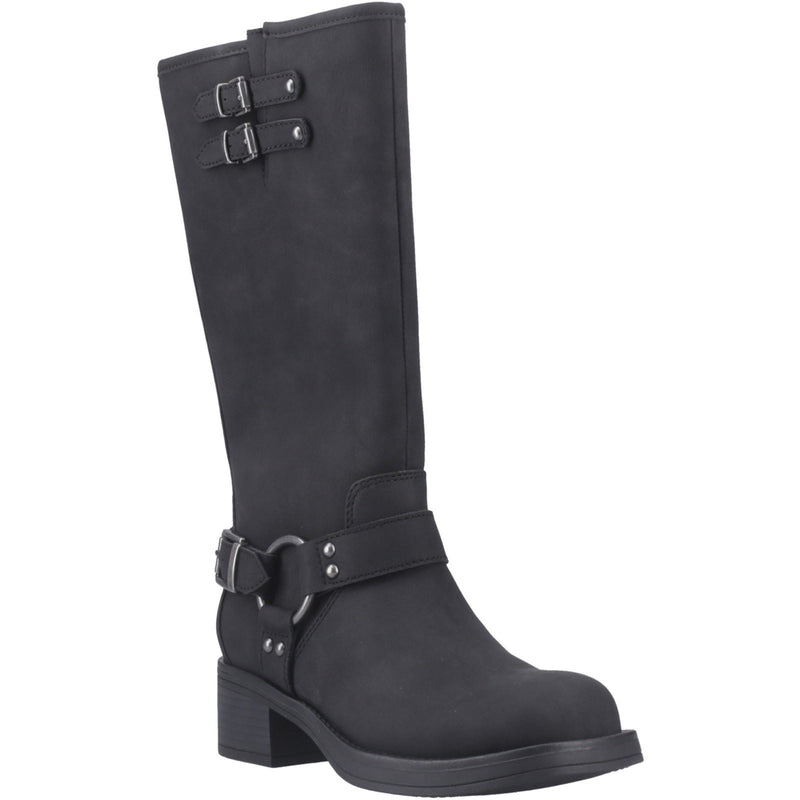 Rocket Dog Nash Faux Leather Women's Black Heeled Knee High Boots