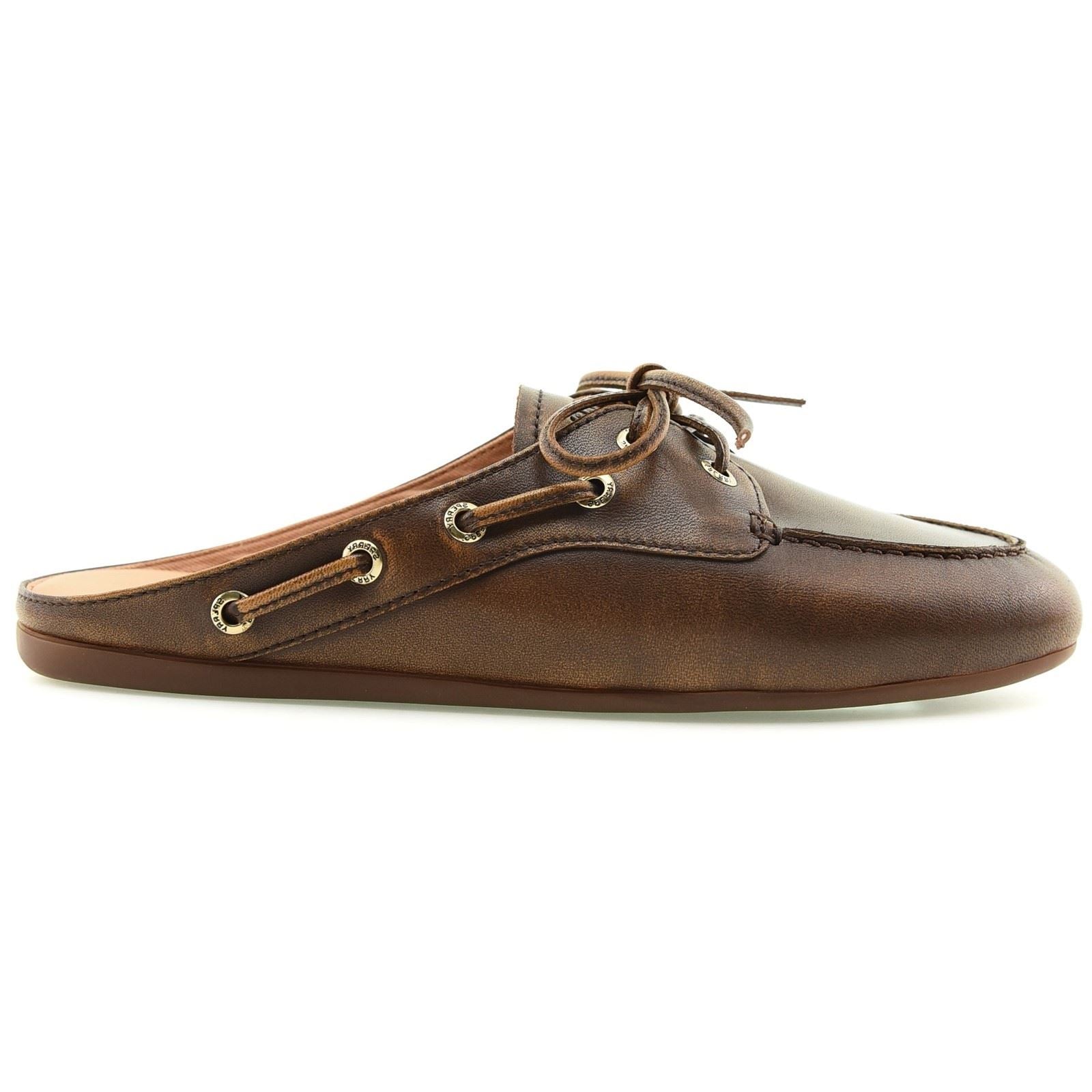 Sperry Slim Leather Women's Brown Mules