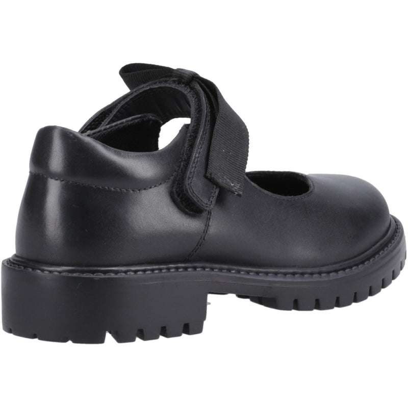Hush Puppies Astrid Bow Leather Girls's Black Shoes