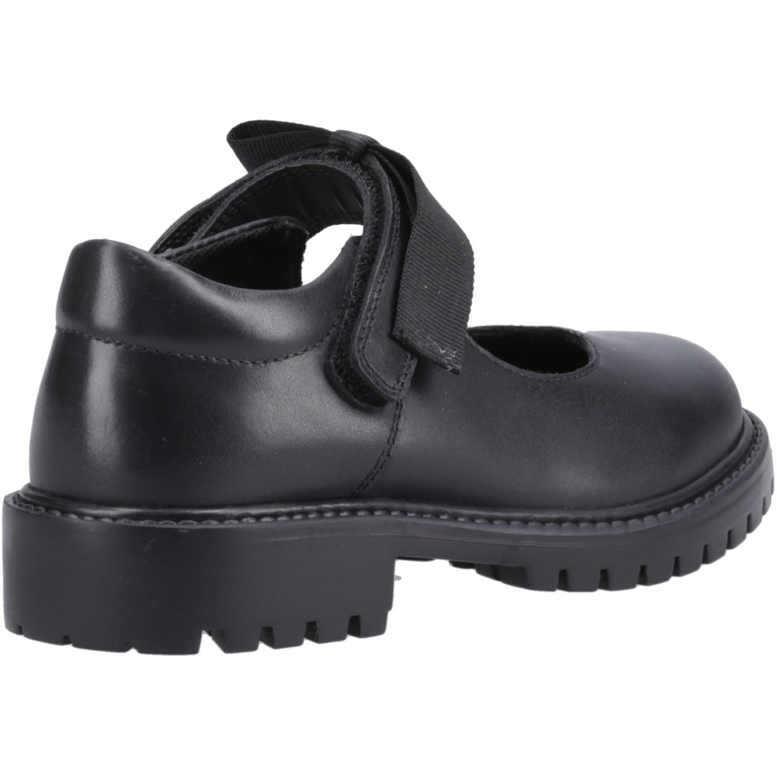 Hush Puppies Astrid Bow Leather Girls's Black Shoes