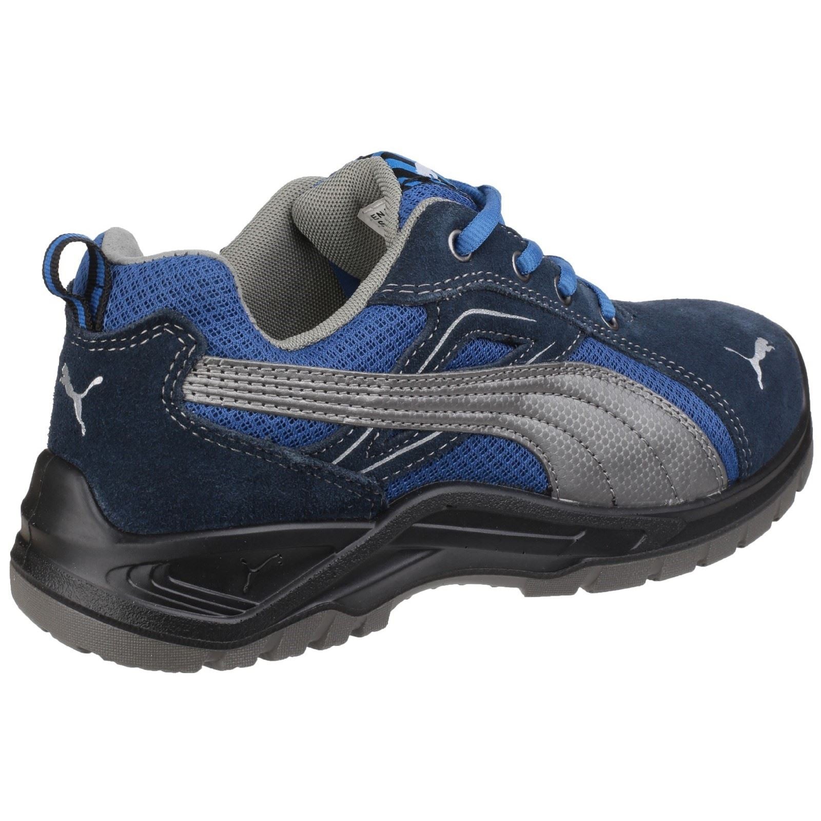 Puma Safety Omni Sky Low Suede+Textile Blue Safety Sneakers