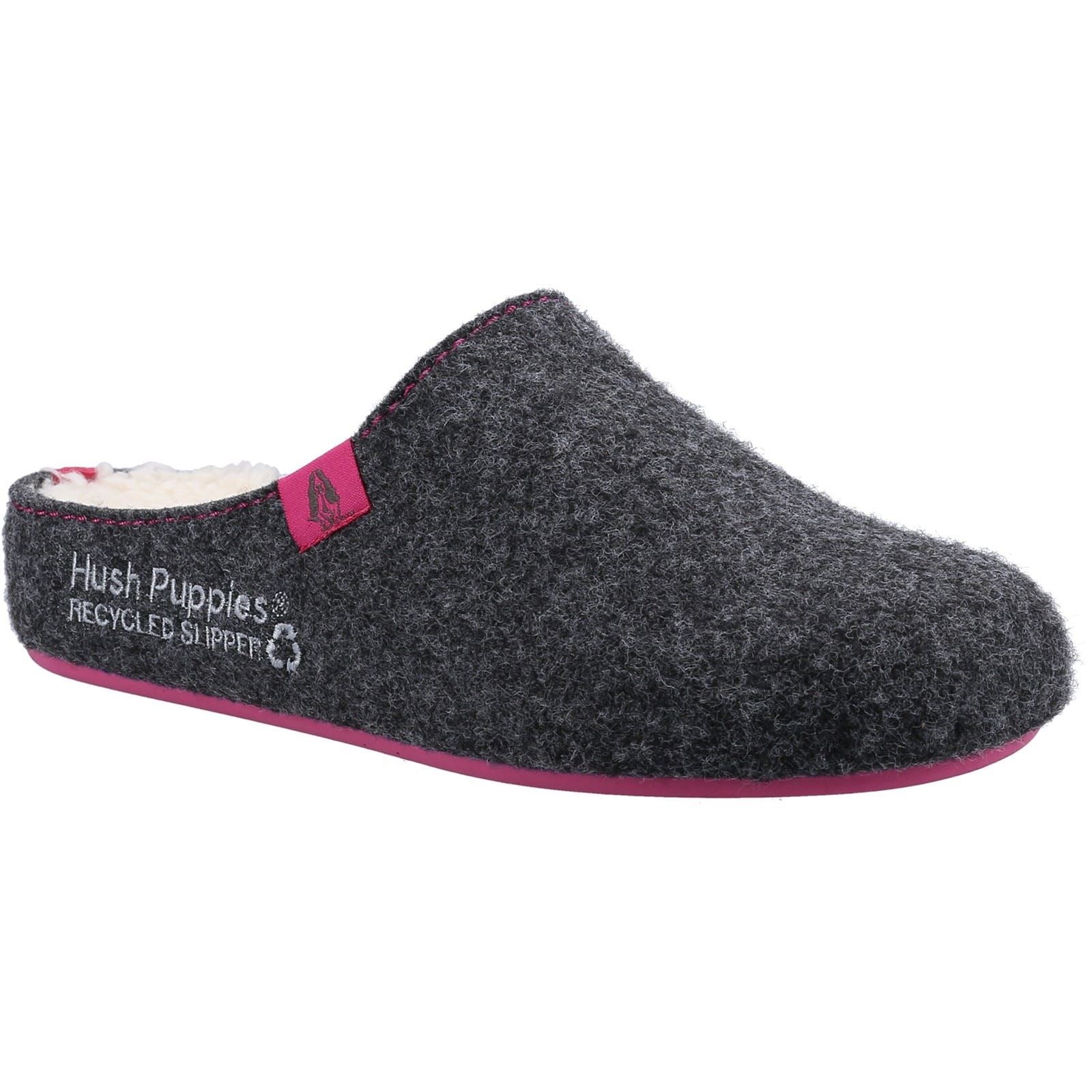 Hush Puppies The Good 90% Recycled RPET Synthetic Women's Charcoal Slippers