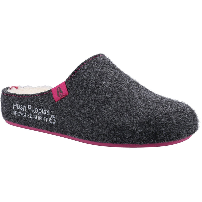 Hush Puppies The Good 90% Recycled RPET Synthetic Women's Charcoal Slippers